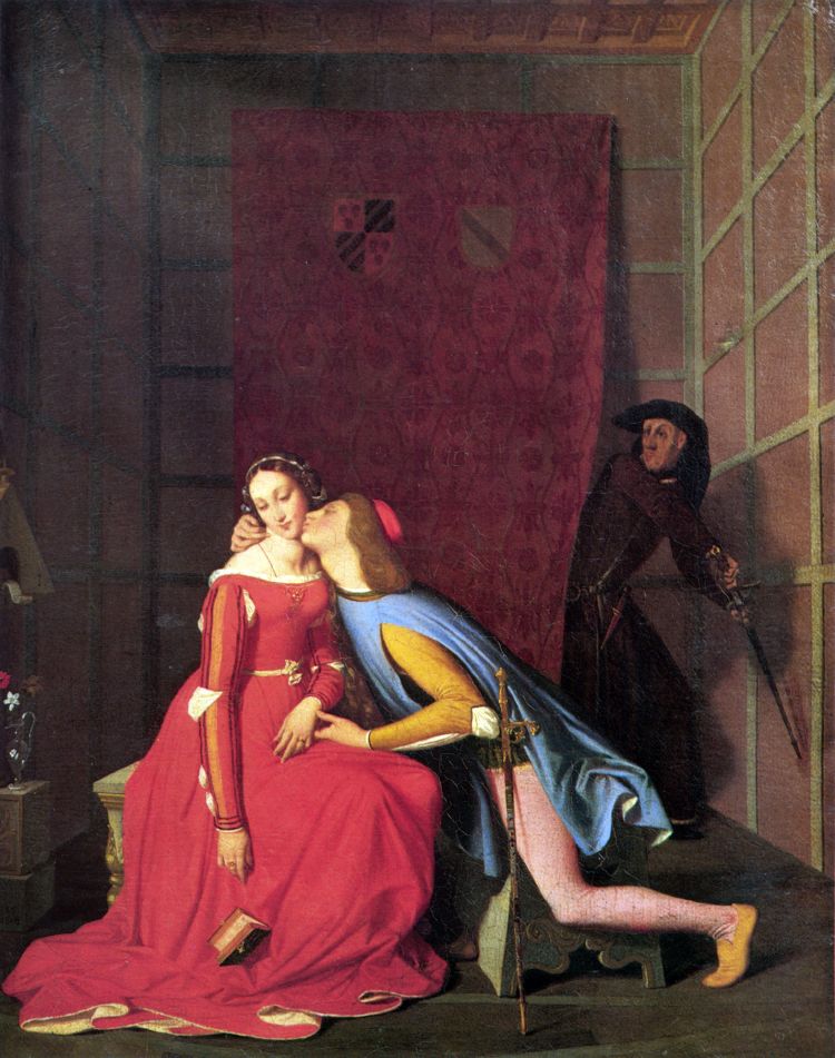 Paolo And Francesca by Jean Auguste Dominique Ingres